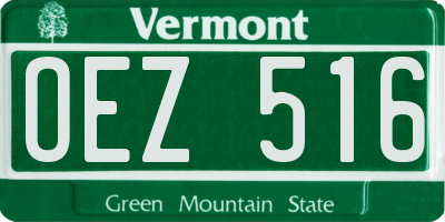 VT license plate OEZ516