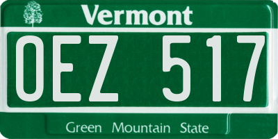 VT license plate OEZ517