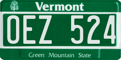 VT license plate OEZ524