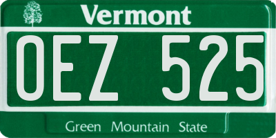 VT license plate OEZ525