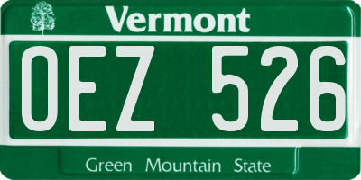 VT license plate OEZ526
