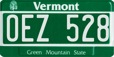 VT license plate OEZ528