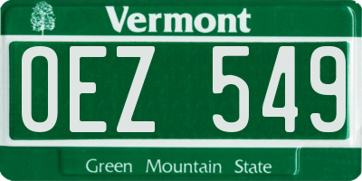 VT license plate OEZ549
