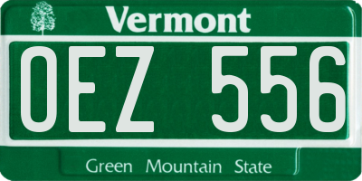 VT license plate OEZ556