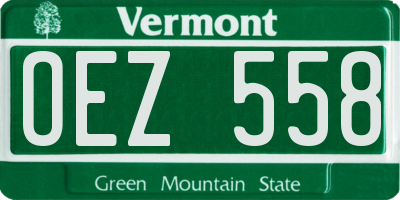 VT license plate OEZ558