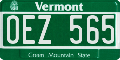 VT license plate OEZ565
