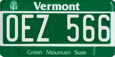 VT license plate OEZ566