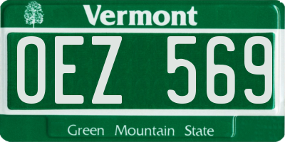 VT license plate OEZ569