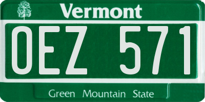VT license plate OEZ571