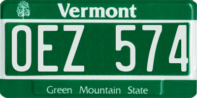 VT license plate OEZ574