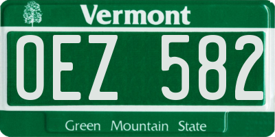 VT license plate OEZ582