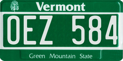 VT license plate OEZ584