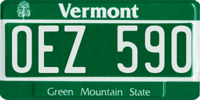 VT license plate OEZ590