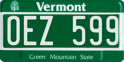 VT license plate OEZ599