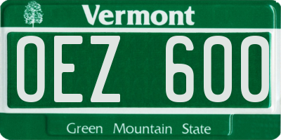 VT license plate OEZ600