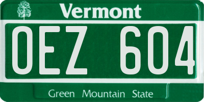 VT license plate OEZ604