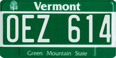 VT license plate OEZ614