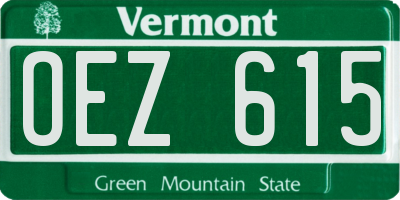 VT license plate OEZ615