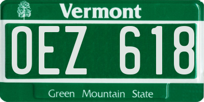 VT license plate OEZ618