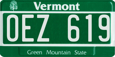 VT license plate OEZ619