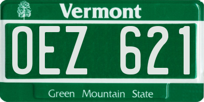 VT license plate OEZ621