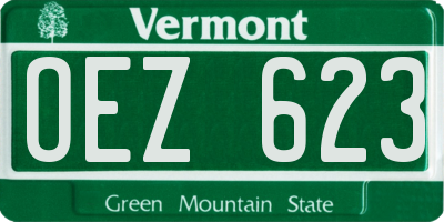 VT license plate OEZ623