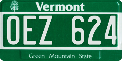 VT license plate OEZ624