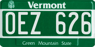 VT license plate OEZ626