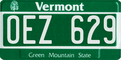 VT license plate OEZ629