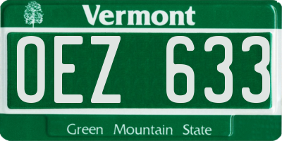 VT license plate OEZ633
