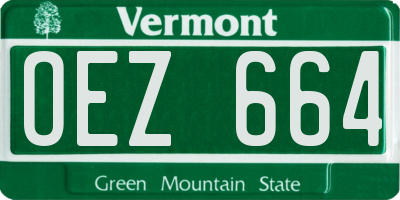 VT license plate OEZ664
