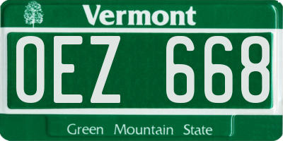 VT license plate OEZ668