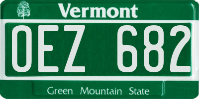 VT license plate OEZ682