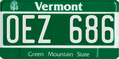 VT license plate OEZ686