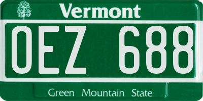 VT license plate OEZ688