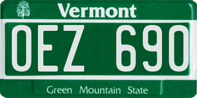 VT license plate OEZ690