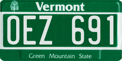 VT license plate OEZ691