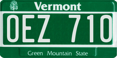 VT license plate OEZ710
