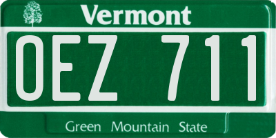 VT license plate OEZ711