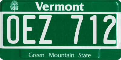 VT license plate OEZ712