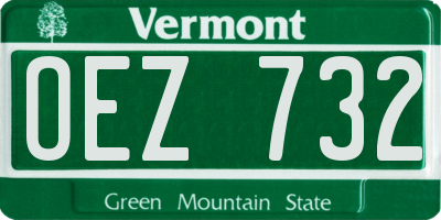 VT license plate OEZ732