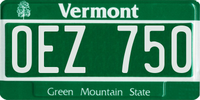 VT license plate OEZ750