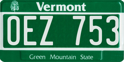VT license plate OEZ753