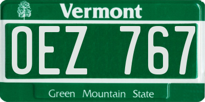 VT license plate OEZ767