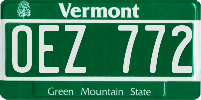 VT license plate OEZ772