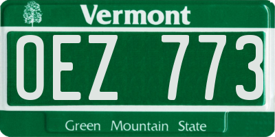 VT license plate OEZ773