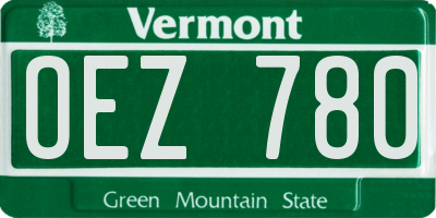 VT license plate OEZ780