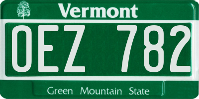 VT license plate OEZ782