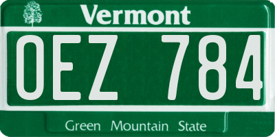 VT license plate OEZ784