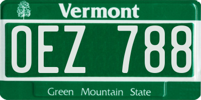 VT license plate OEZ788
